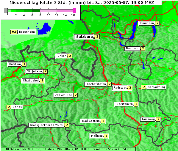 Niederschlag, 7. 6. 2025