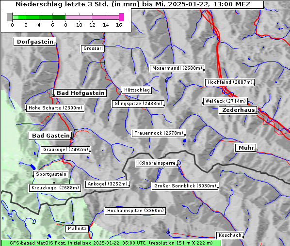 Niederschlag, 22. 1. 2025