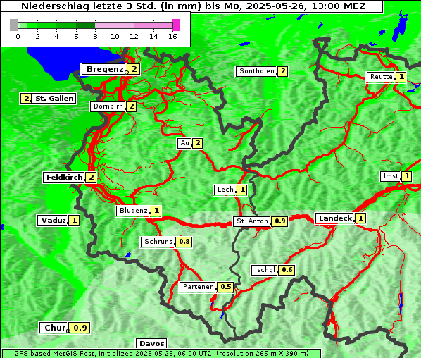 Niederschlag, 26. 5. 2025