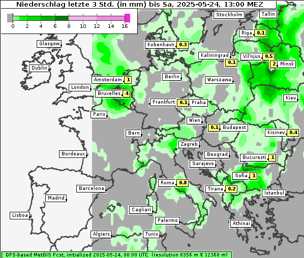 Niederschlag, 24. 5. 2025