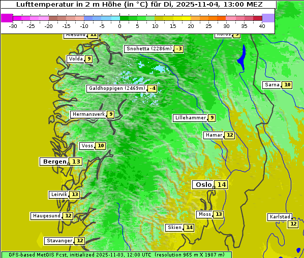 Temperatur, 4. 11. 2025