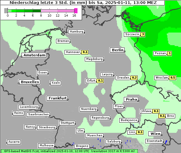 Niederschlag, 11. 1. 2025