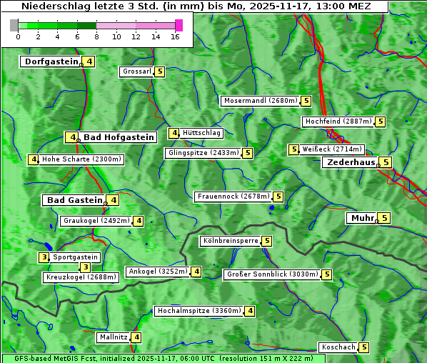 Niederschlag, 17. 11. 2025