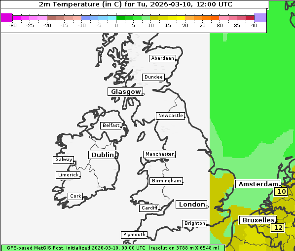 Temperatur, 10. 3. 2026