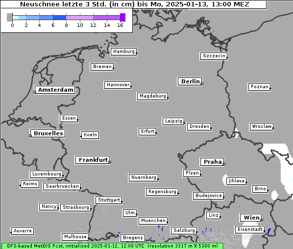 Neuschnee, 13. 1. 2025