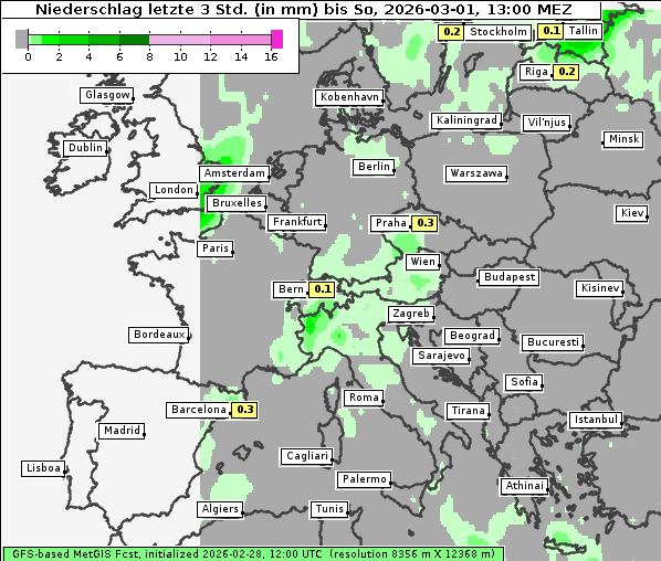 Niederschlag, 1. 3. 2026