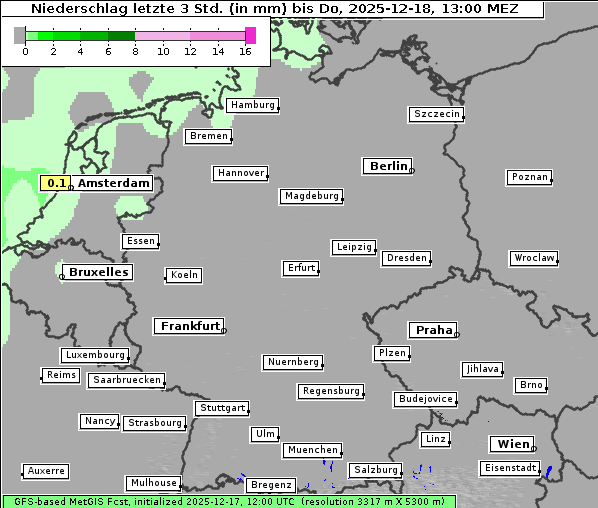 Niederschlag, 18. 12. 2025