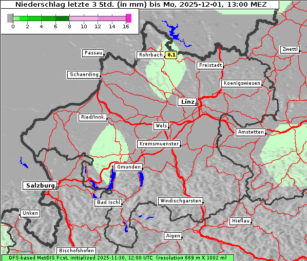 Niederschlag, 1. 12. 2025
