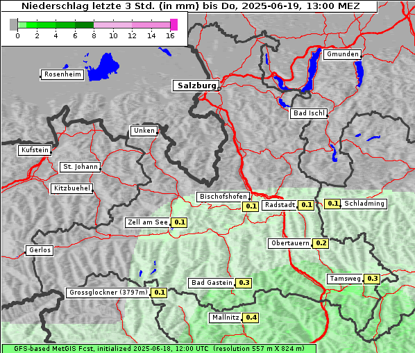 Niederschlag, 19. 6. 2025
