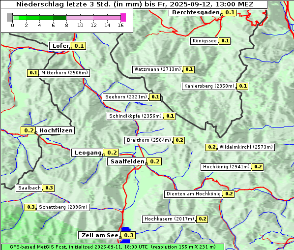 Niederschlag, 12. 9. 2025