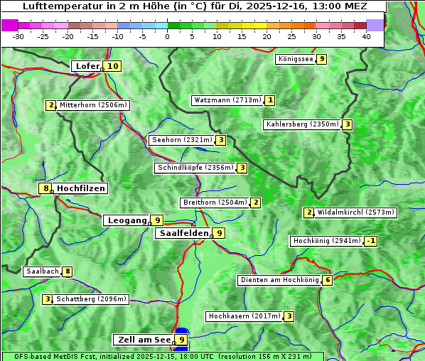 Temperatur, 16. 12. 2025