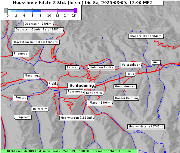 Neuschnee, 9. 8. 2025