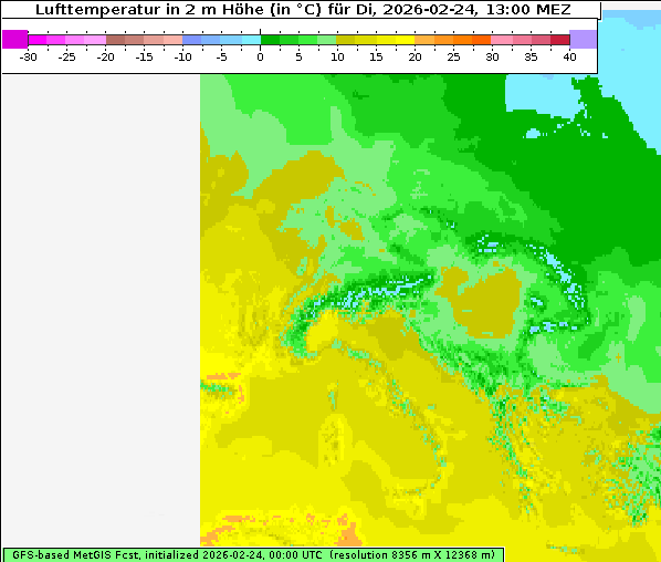 Temperatur, 24. 2. 2026