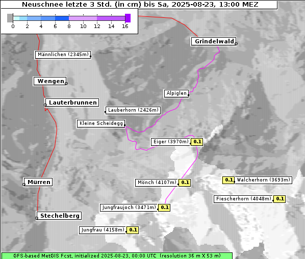 Neuschnee, 23. 8. 2025