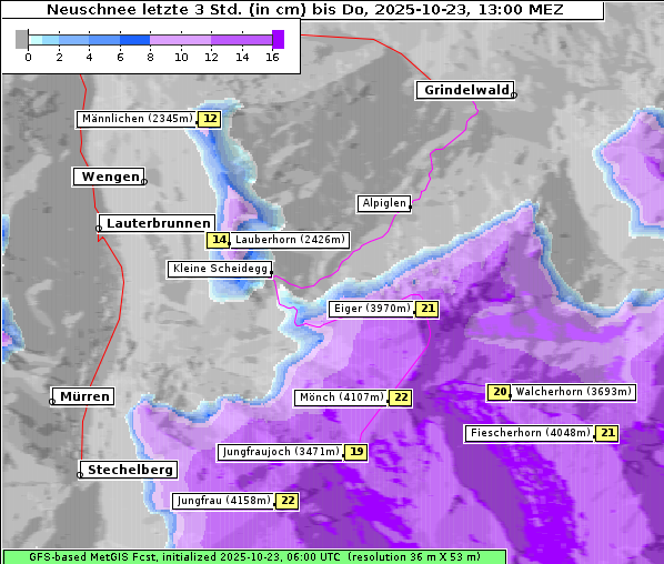 Neuschnee, 23. 10. 2025