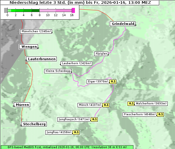Niederschlag, 16. 1. 2026