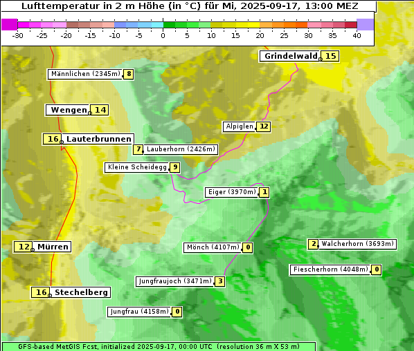 Temperatur, 17. 9. 2025