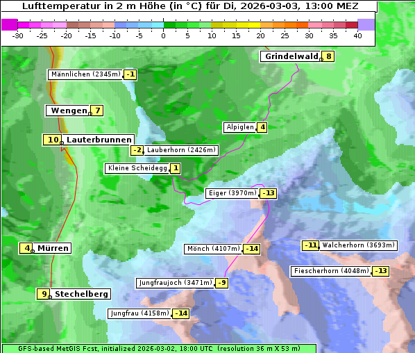Temperatur, 3. 3. 2026