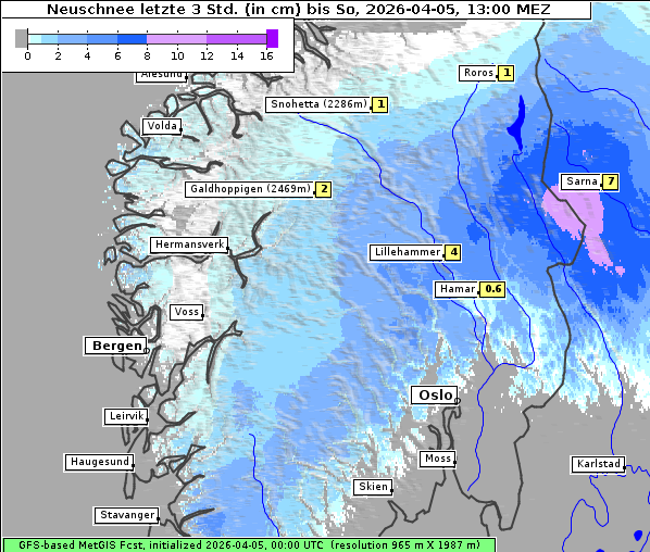 Neuschnee, 5. 4. 2026