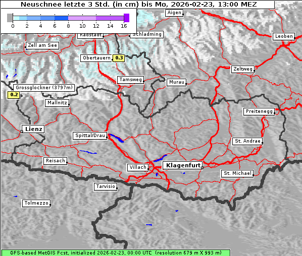 Neuschnee, 23. 2. 2026