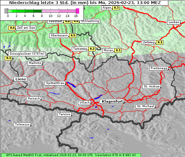 Niederschlag, 23. 2. 2026