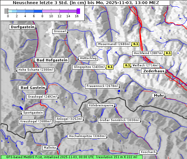 Neuschnee, 3. 11. 2025