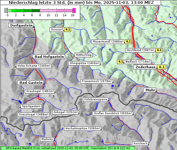 Niederschlag, 3. 11. 2025