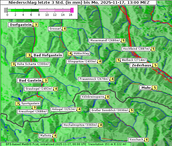 Niederschlag, 17. 11. 2025