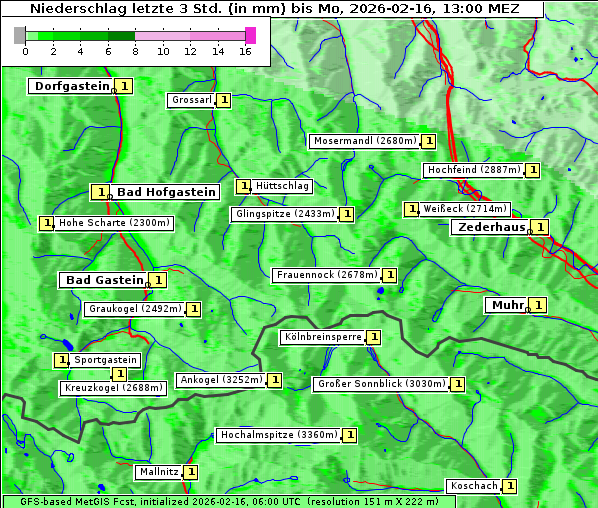 Niederschlag, 16. 2. 2026