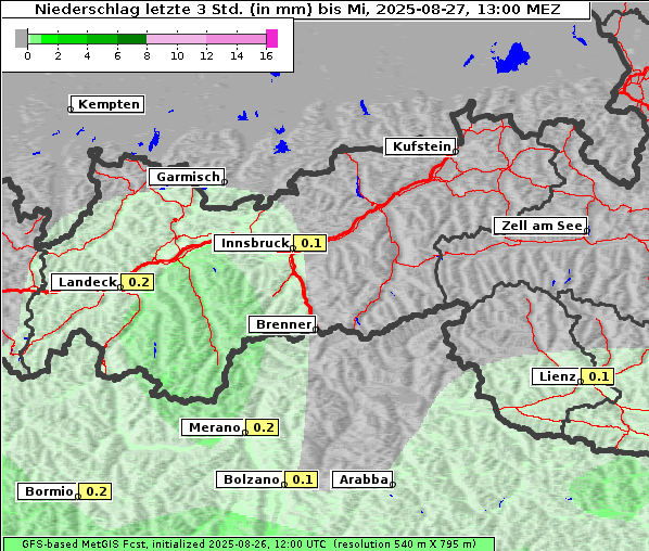 Niederschlag, 27. 8. 2025