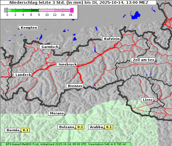 Niederschlag, 14. 10. 2025