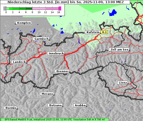 Niederschlag, 9. 11. 2025