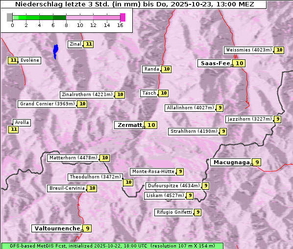 Niederschlag, 23. 10. 2025