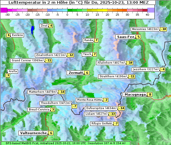 Temperatur, 23. 10. 2025