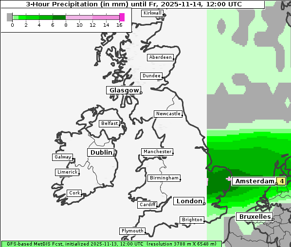 Niederschlag, 14. 11. 2025