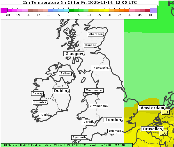 Temperatur, 14. 11. 2025