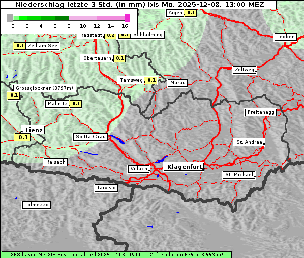 Niederschlag, 8. 12. 2025