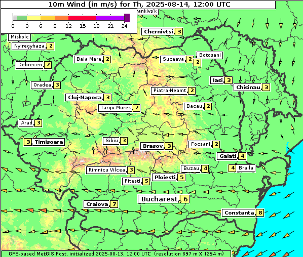 Wind, 14. 8. 2025