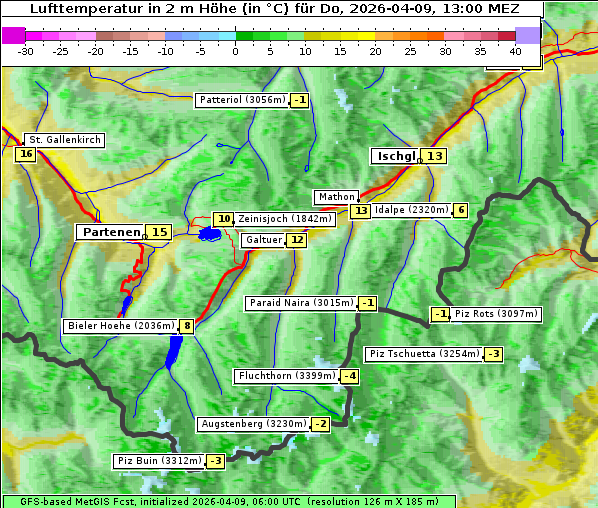 Temperatur, 9. 4. 2026