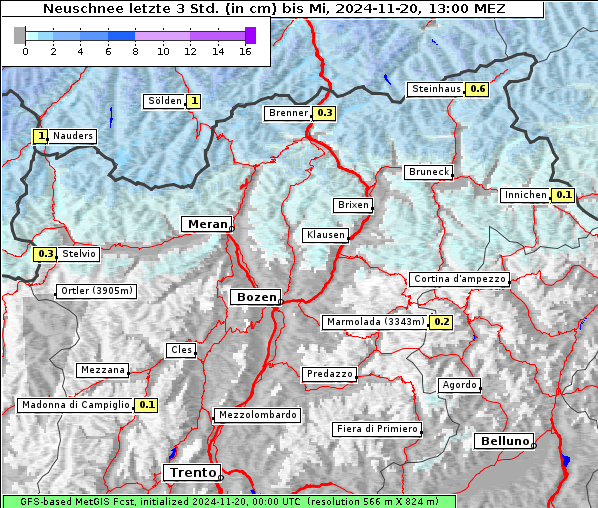 Neuschnee, 20. 11. 2024