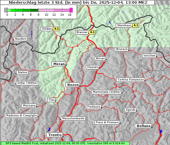 Niederschlag, 4. 12. 2025