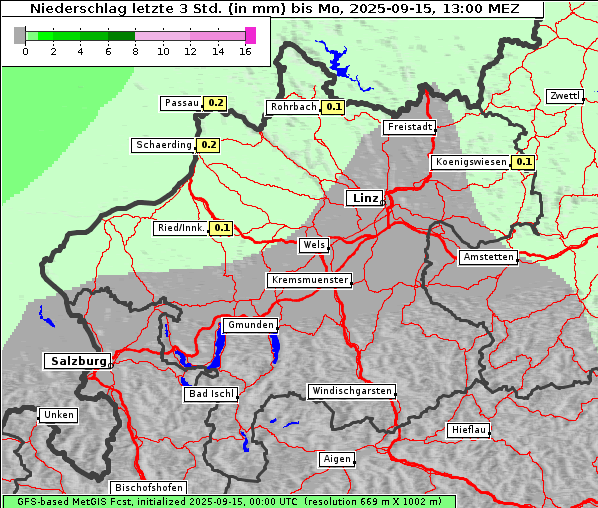 Niederschlag, 15. 9. 2025