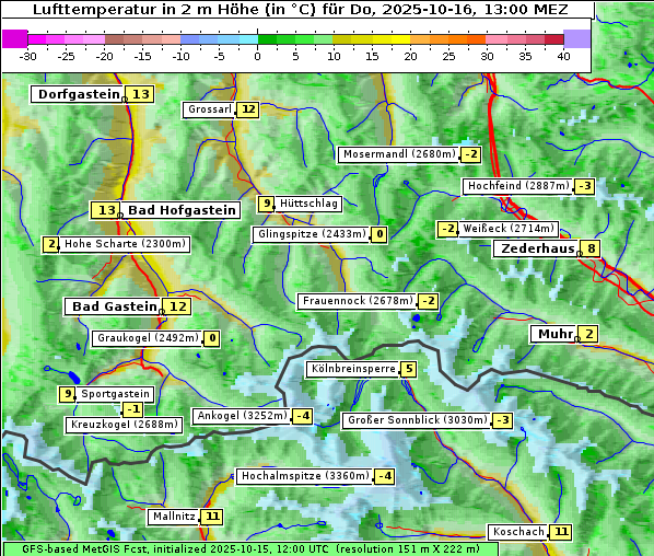 Temperatur, 16. 10. 2025