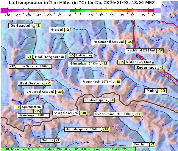 Temperatur, 8. 1. 2026