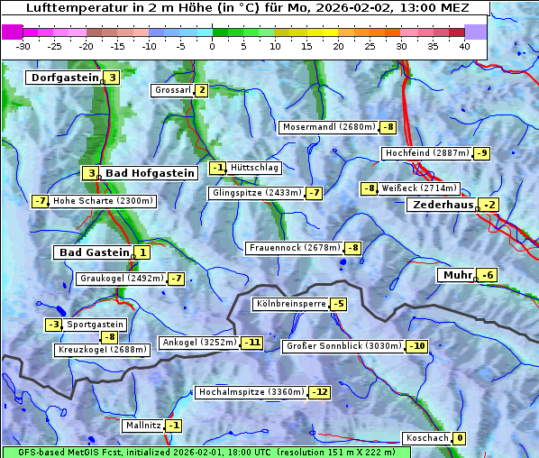 Temperatur, 2. 2. 2026