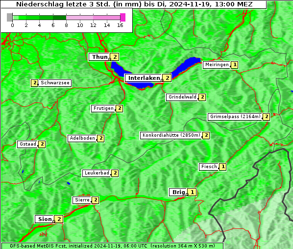 Niederschlag, 19. 11. 2024