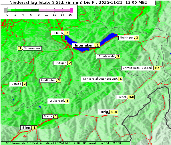 Niederschlag, 21. 11. 2025