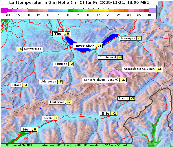 Temperatur, 21. 11. 2025