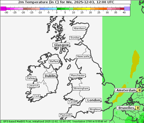 Temperatur, 3. 12. 2025