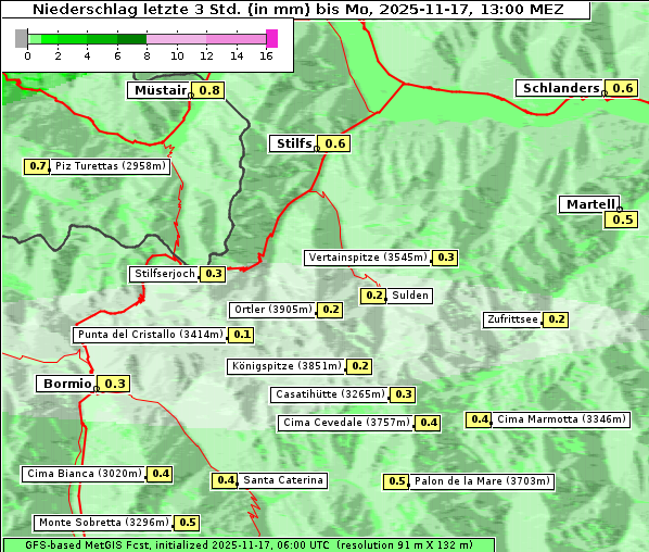 Niederschlag, 17. 11. 2025